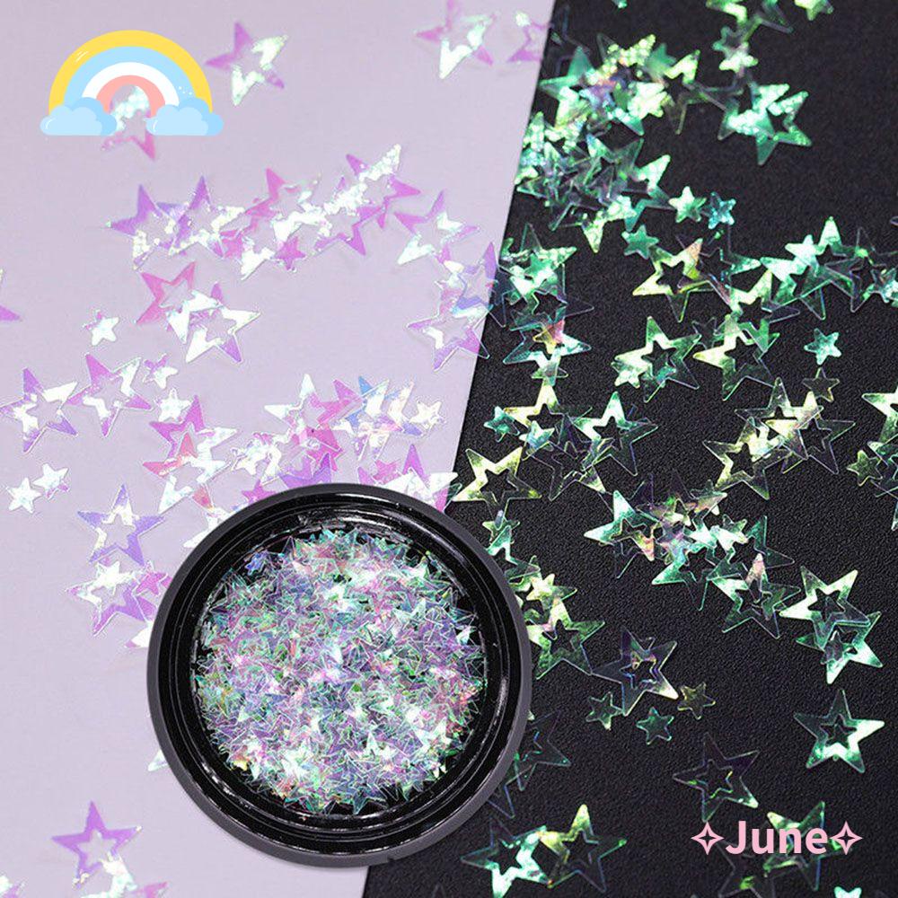 [Hàng mới về] Hộp hạt sequin màu holographic laser DIY làm móng lấp lánh