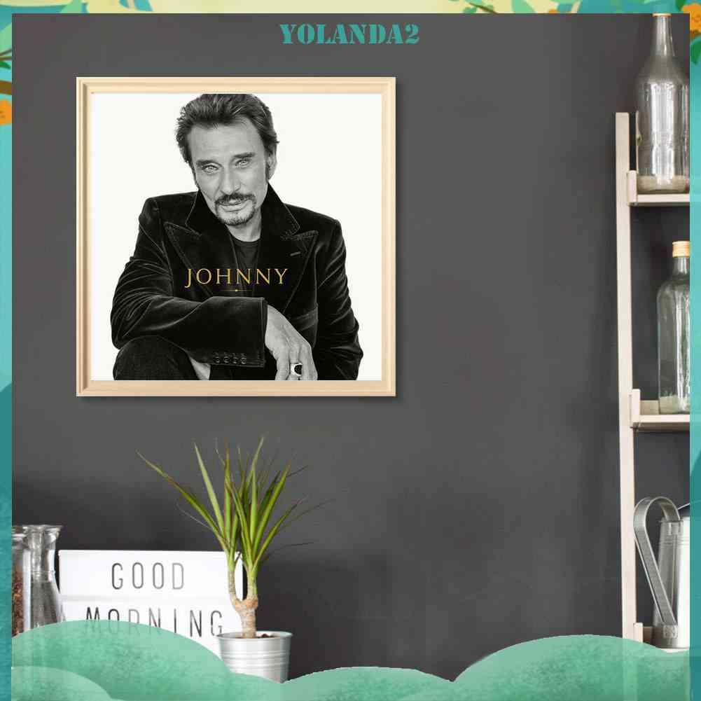 Tranh Đính Đá Kim Cương Toàn Bộ 5D DIY Hình Johnny Hallyday