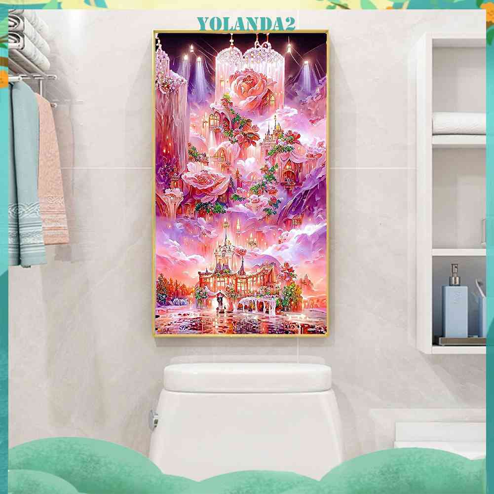 Tranh Đính Đá Kim Cương Toàn Bộ 5D DIY Hình Vẽ Hoa Hồng