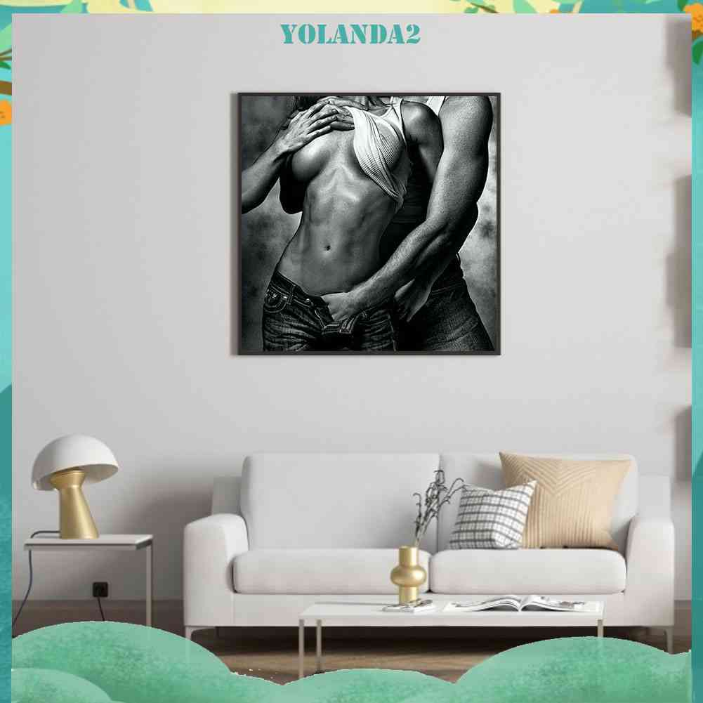 Bộ Tranh Đính Đá Tự Làm Toàn Diện Hình Cặp Đôi Tham Gia Vị Trí Nhà Cửa