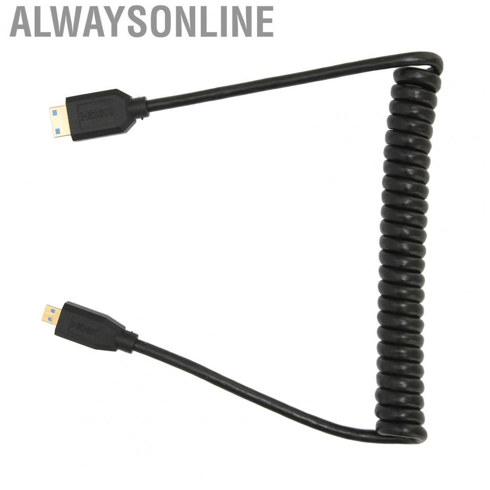 Alwaysonline Micro to Mini HD Multimedia Interface Cable 8K Cord for TV Monitors Projectors hot sale