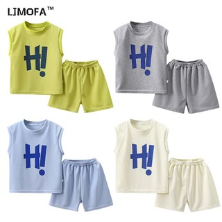 LJMOFA Set Áo Thun Ba Lỗ Và Quần Short Thời Trang Mùa Hè Cho Bé Trai 1-9 Tuổi