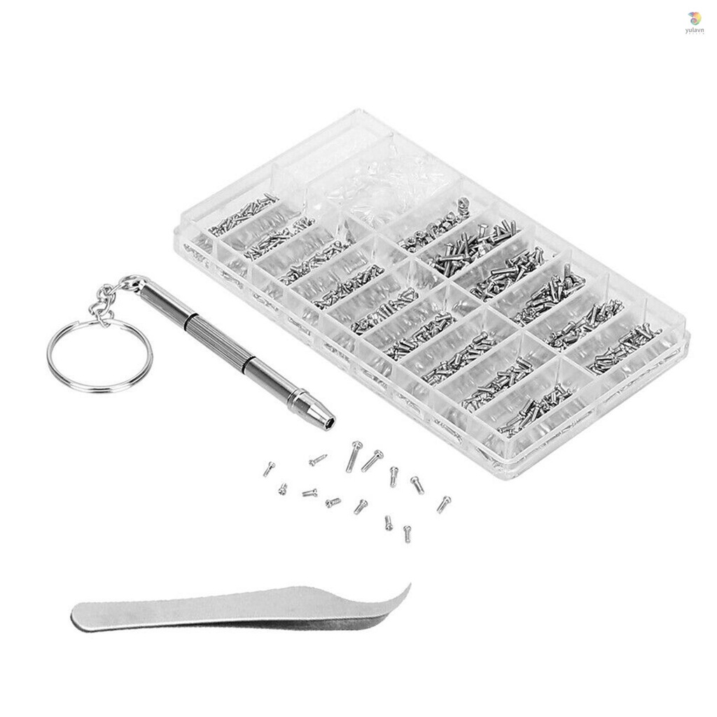 Hộp 1000 Ốc Vít Và Đệm Micro Cho Sửa Chữa Đồng Hồ Đeo Tay