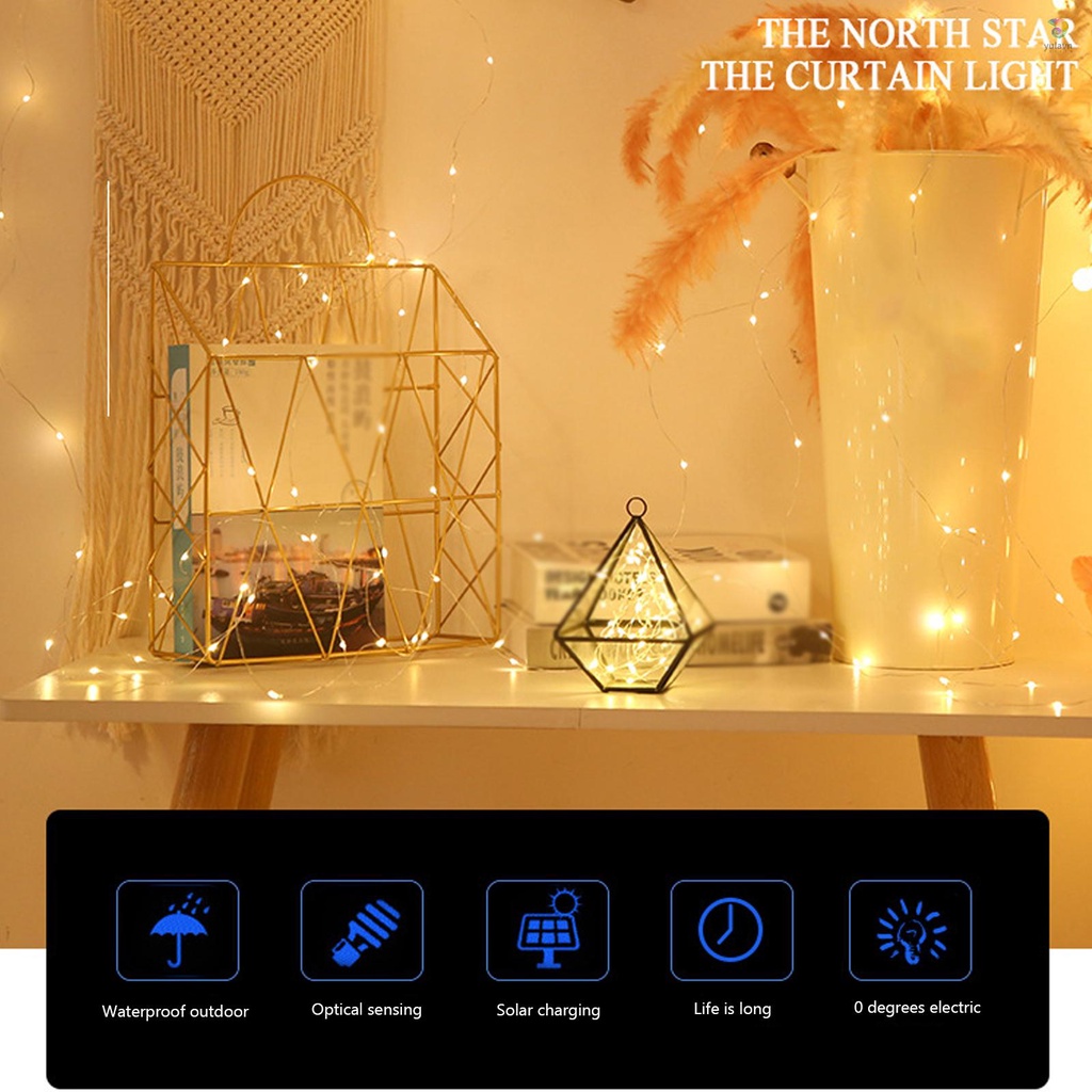 Dây Đèn Led Sử Dụng Năng Lượng Mặt Trời Chống Thấm Nước Trang Trí Sân Vườn / Tiệc Cưới / Giáng Sinh