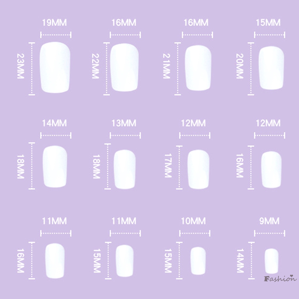 Bộ Móng Tay Giả Hình Vuông Đính Sequin Siêu Linh Hoạt Lâu Trôi