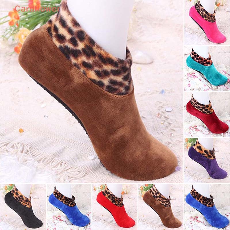 < Cardflower > Vớ Dày Ấm Áp Mùa Đông Chống Trượt Co Giãn Cho Nữ Mới