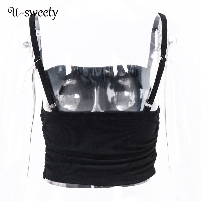 Áo Tank Top Cổ Yếm Không Tay Màu Trơn In Họa Tiết Thời Trang 2023 Cho Nữ