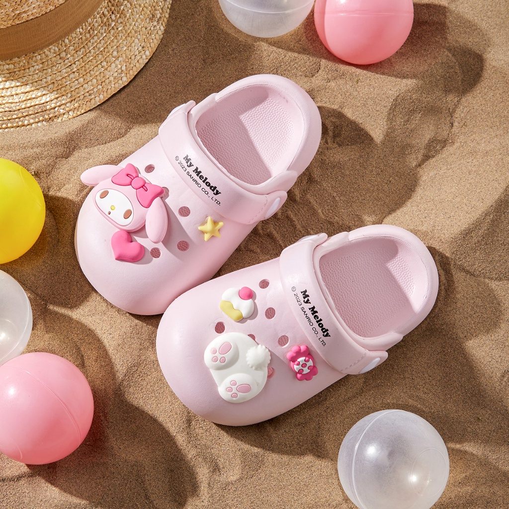 Cheerful Mario Dép Crocs Đi Biển Chống Trượt In Hình Mario Sanrio Dễ Thương Thời Trang Mùa Hè Cho Bé Gái