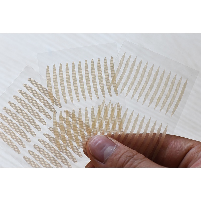 Miếng Dán Kích Mí Đôi Màu Lì Và Bong Bóng Tự Nhiên Một Mặt Tạo Kiểu Mắt Sắc Nét