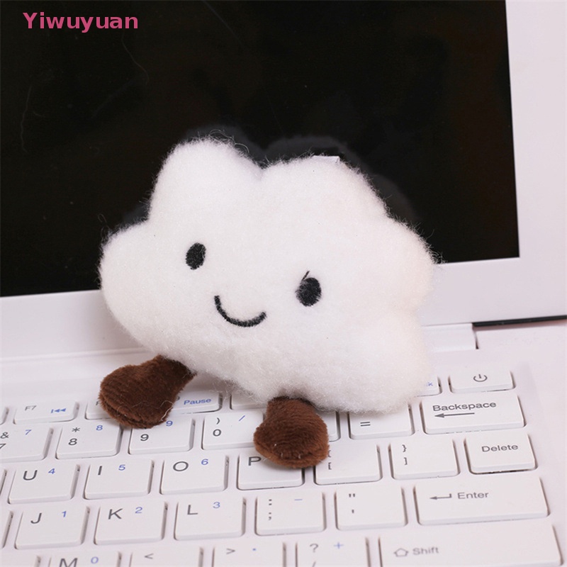< Yiwuyuan > Móc Khóa Búp Bê Nhồi Bông Hình Đám Mây Trắng Dễ Thương Cho Cặp Đôi