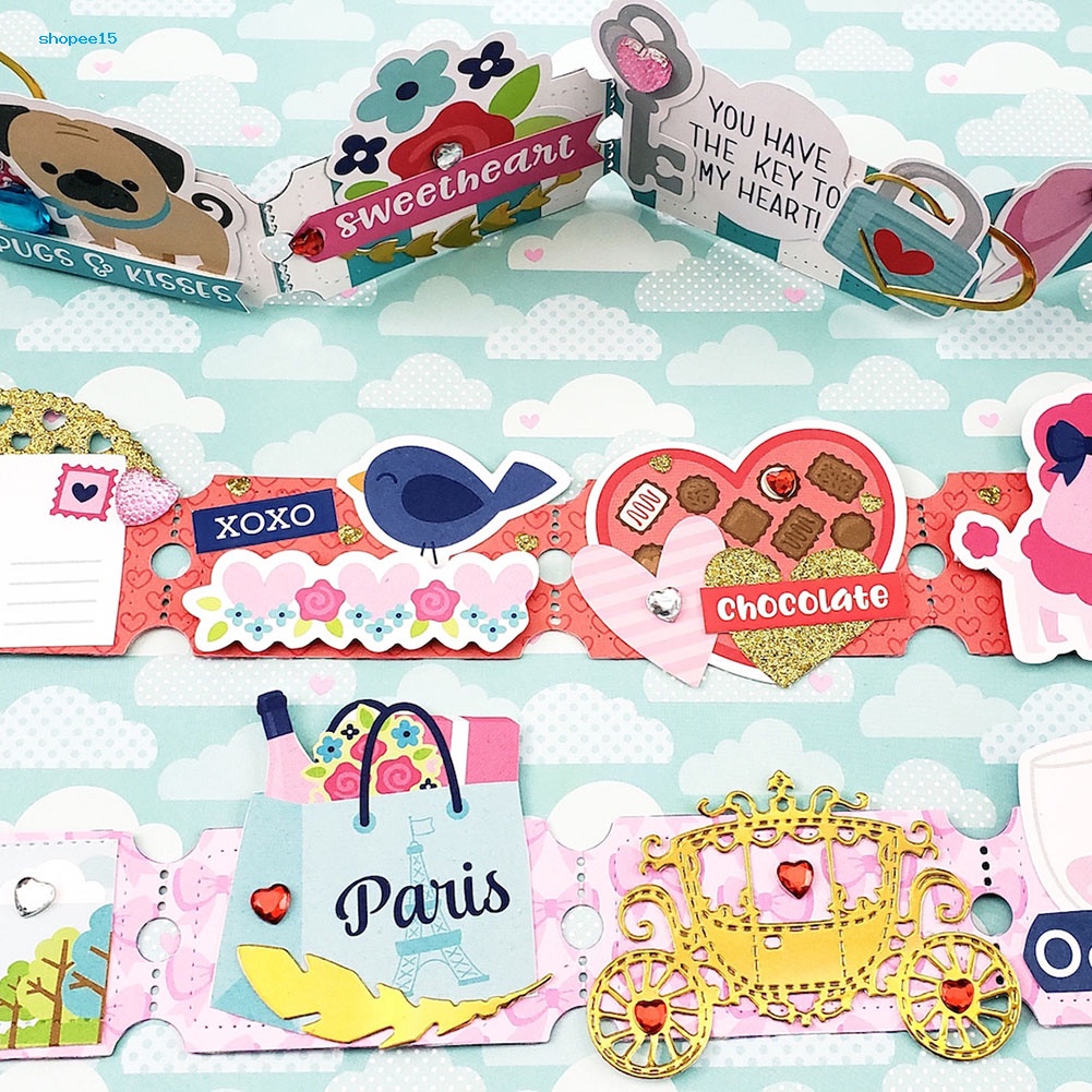 Khuôn Cắt Giấy Làm Từ Kim Loại Hình Con Dấu Trang Trí Scrapbook