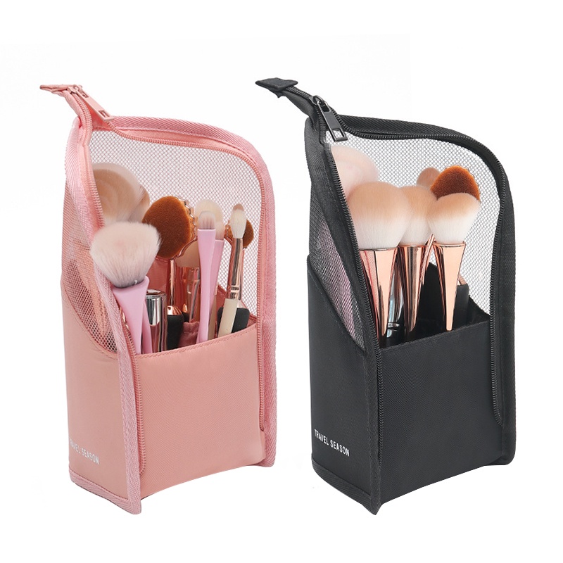 Túi Đựng Cọ Trang Điểm / Mỹ Phẩm Chống Thấm Nước Có Khóa Kéo Di Động Tiện Lợi