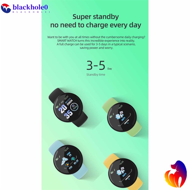 Bộ Đồng Hồ Thông Minh D18s Màn Hình 1.44 Inch 90mah Bluetooth 4.0 Có Thể Theo Dõi Giấc Ngủ