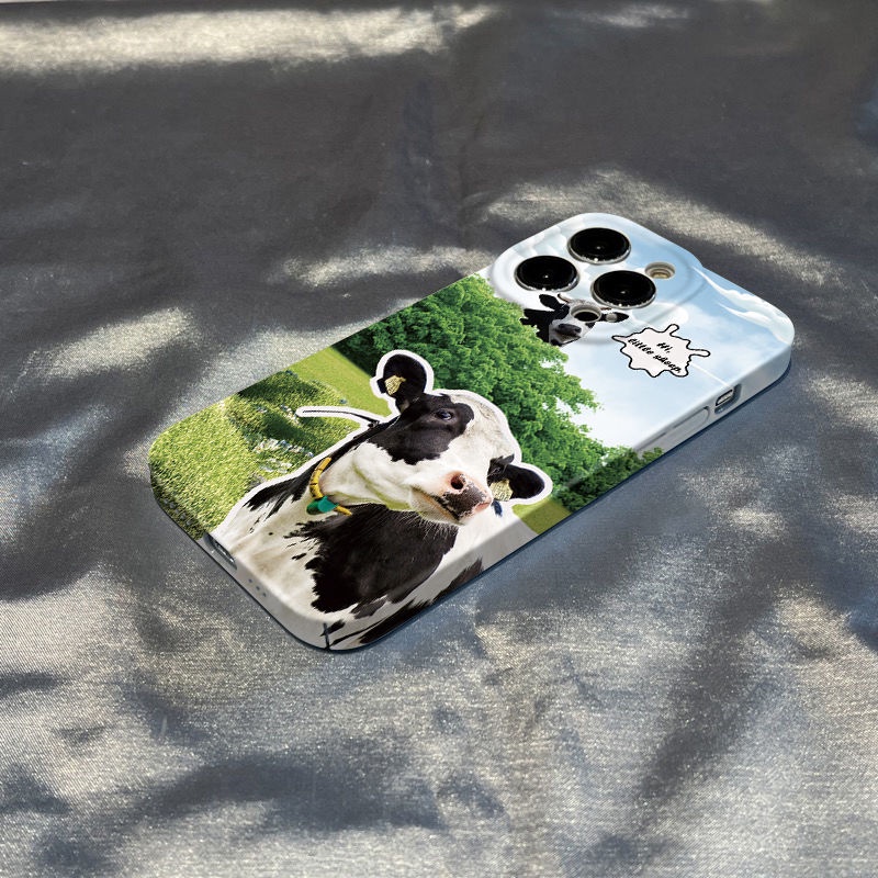 Ốp Điện Thoại Họa Tiết Bò Sữa Và Cừu Bảo Vệ Toàn Diện Cho iPhone14promax 13 12 Xr11