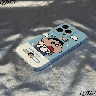 Ốp lưng điện thoại in hình Shin Chan dành cho iPhone 14 Pro Max 13 11 7 8 Plus mềm bảo vệ màn hình full màu đỏ trắng xanh WS7R