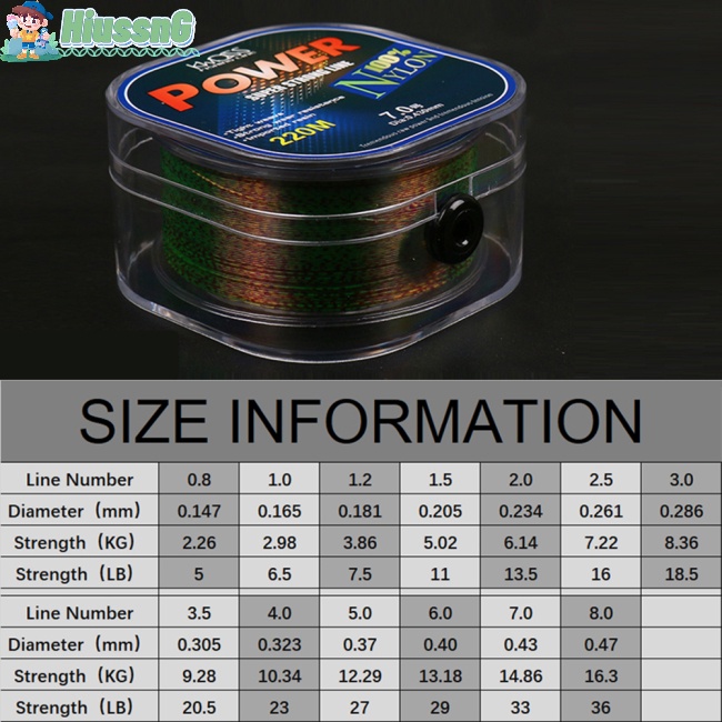 1 Cuộn 220m Dây Câu Cá Chất Liệu Fluorocarbon