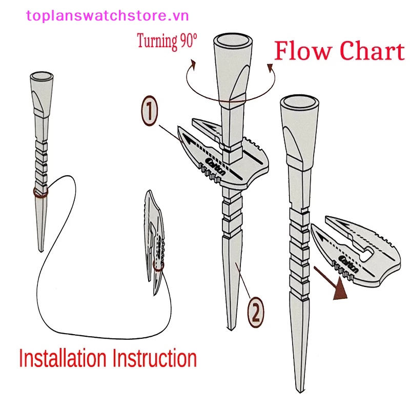 1 Tee Golf Bằng Nhựa Đa Năng Có Thể Điều Chỉnh
