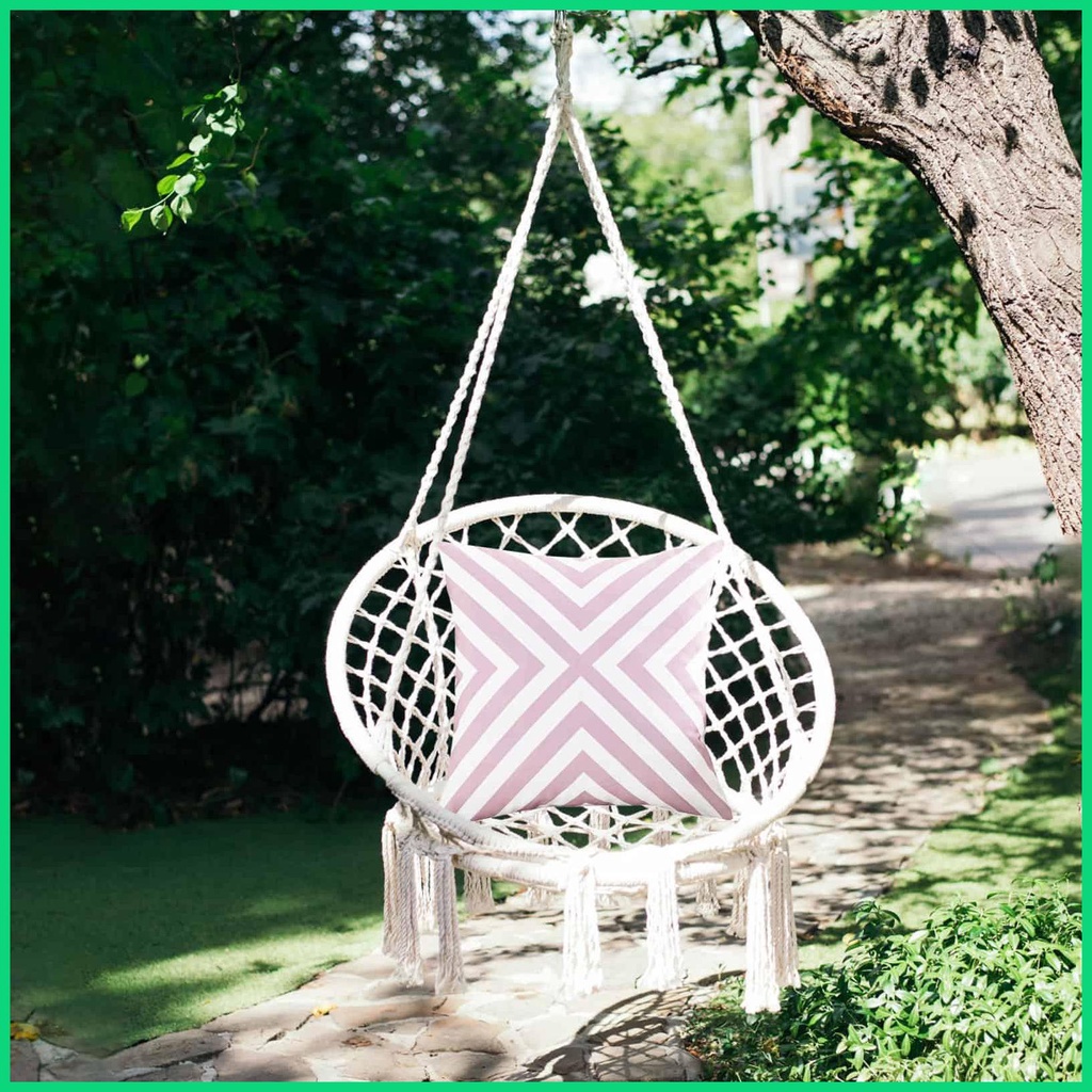 Vỏ Gối Vuông 18x18 in Họa Tiết Hình Học Chống Nước Phong Cách Boho Trang Trí Nhà Cửa