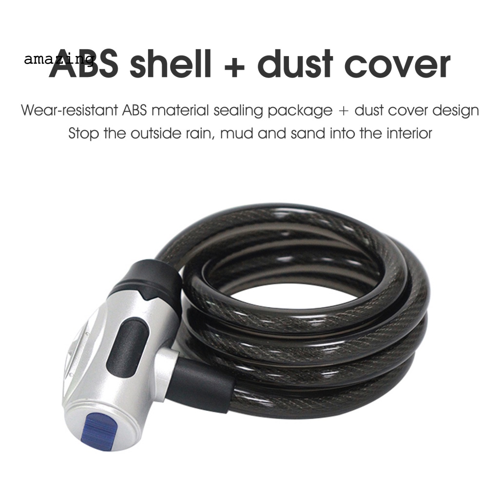 Ổ Khóa Xe Đạp Bằng Hợp Kim Kẽm Hình Trụ Chống Mòn / Bụi Bẩn Tiện Dụng