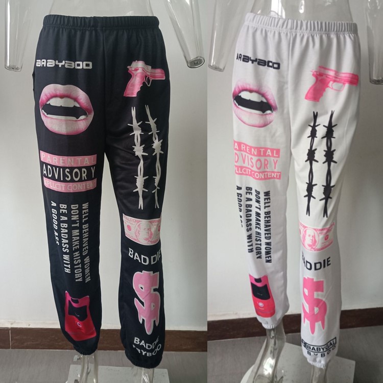Quần Harem In Họa Tiết Thời Trang Cho Nữ | Túi Xách Phong Cách Cao Cấp Thời Trang | Sợi Polyester (Polyester) 81% - 90% | Quần Dài Lưng Cao Thời Trang Cá Tính | Dáng Rộng Thiết Kế Xinh Xắn Hợp Thời Trang | Quần Dài Thời Trang Trẻ Trung Năng Động | Thắt Lư