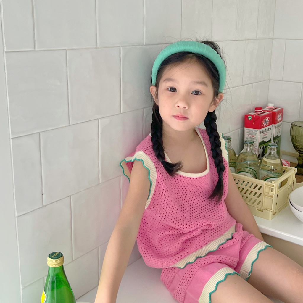 Hàng Mới Về Bộ Đồ Len Hai Mảnh Thời Trang Hàn Quốc Mùa Hè 2023 Cho Bé Gái