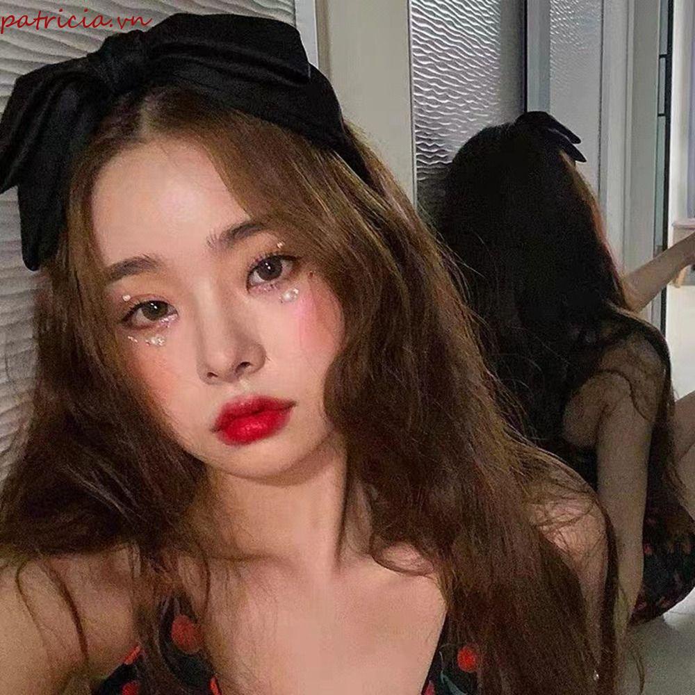 Băng Đô Nơ Bằng Xốp Màu Đen Phong Cách Hàn Quốc Cá Tính