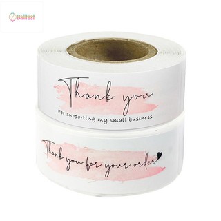 Balltest🎨Cuộn 120 Miếng TEM dán chữ " Thank you" << SIZE 2.5*7.5CM- 120 tem/CUỘN<<NHIỀU MẪU ĐẸP>>