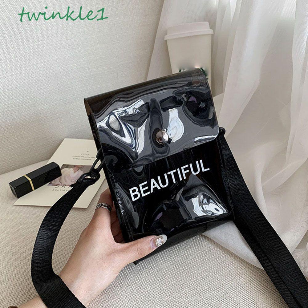 Túi Đựng Điện Thoại Bằng PVC Trong Suốt Lấp Lánh Thời Trang Mùa Hè