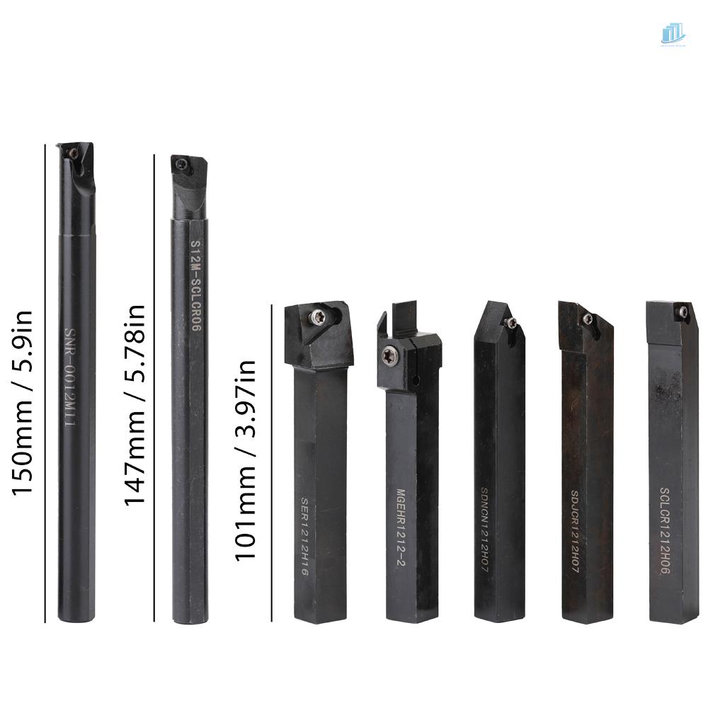 Tay Cầm Máy Tiện Đa Năng 12mm Bằng Cacbua Màu Trơn Kèm Phụ Kiện