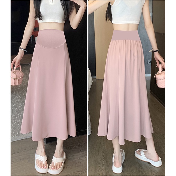 Quần váy bà bầu lưng cao giảm béo phong cách Hàn Quốc thời trang
