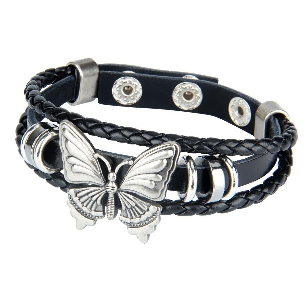 Vòng Tay Da Đính Đinh Tán Phong Cách Punk Hàn Quốc