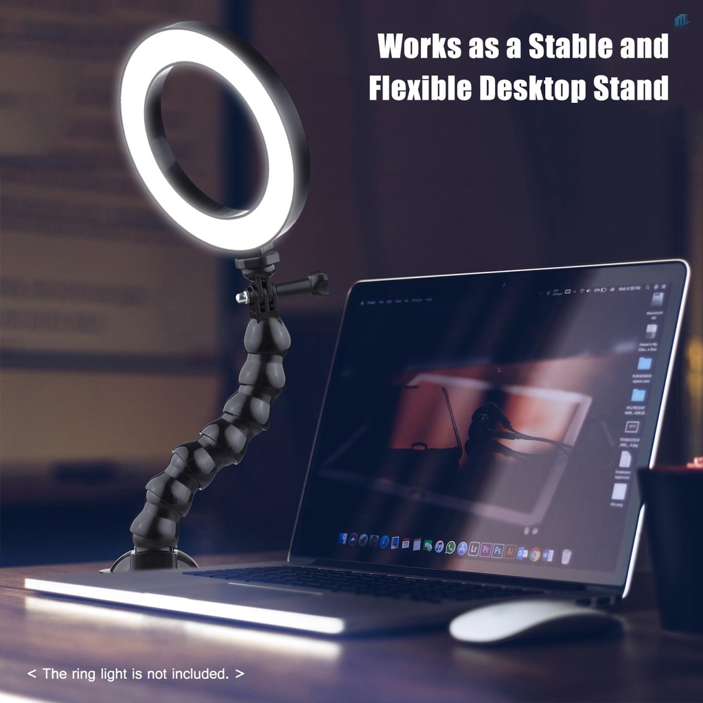 Giá Đỡ Điện Thoại Thông Minhwatchinone 23cm / 9.1in Có Giác Hút Chân Không Linh Hoạt 360 Độ°Đầu Nối Ốc Vít 1 / 4 Inch Xoay Được Có Giá Đỡ Điện Thoại Thông Minh / Máy Ảnh Thể Thao