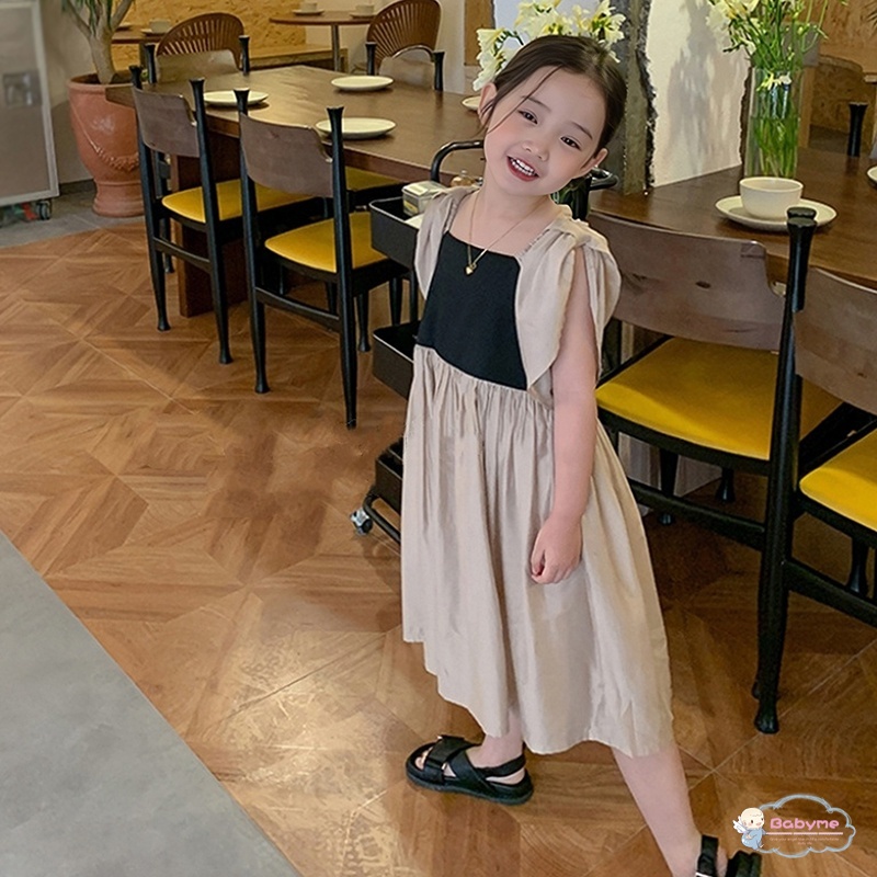 Đầm Công Chúa Cổ Vuông Tay Phồng Màu Sắc Ngọt Ngào Thoáng Khí Thân Thiện Với Da Cho Bé Gái