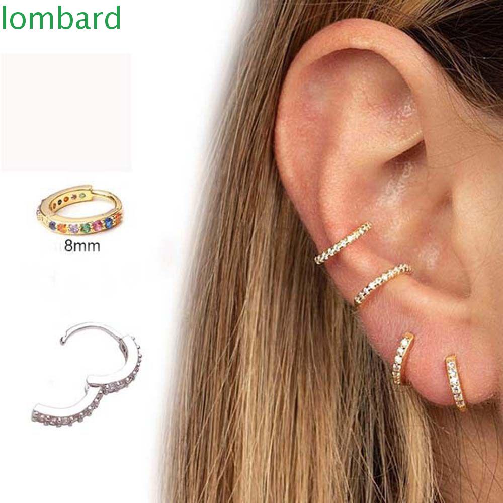 Khuyên Mũi Tròn 8mm Đính Đá Zircon Thời Trang