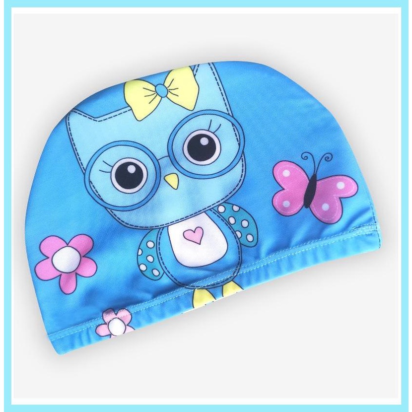 Mũ Bơi Co Giãn Chống Thấm Nước In Họa Tiết Hoạt Hình Dễ Thương Cho Bé