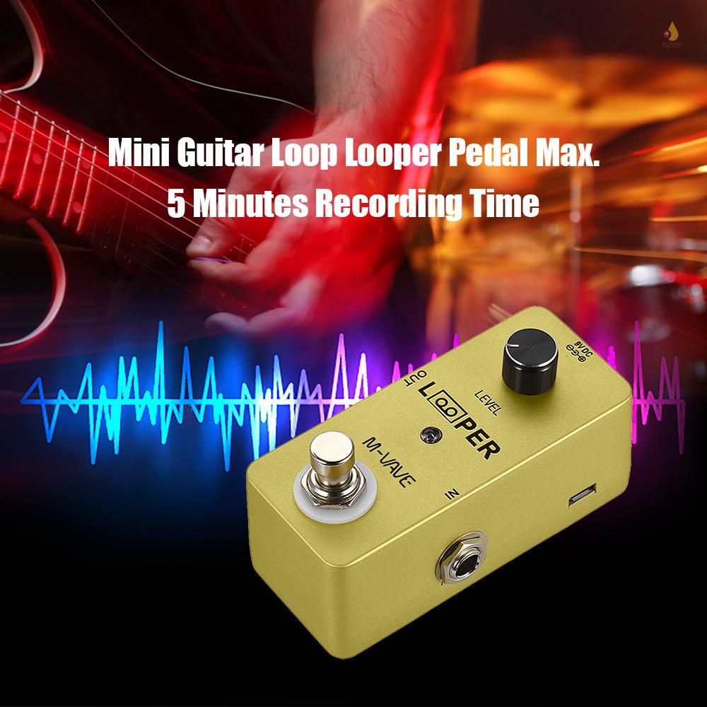 Bàn Đạp Hiệu Ứng Đàn Guitar Điện mynice M-VAVE Looper Mini Max. Vỏ Kim Loại Bảo Vệ Toàn Diện 5 Phút Không Giới Hạn Cho Thu Âm 5 Phút