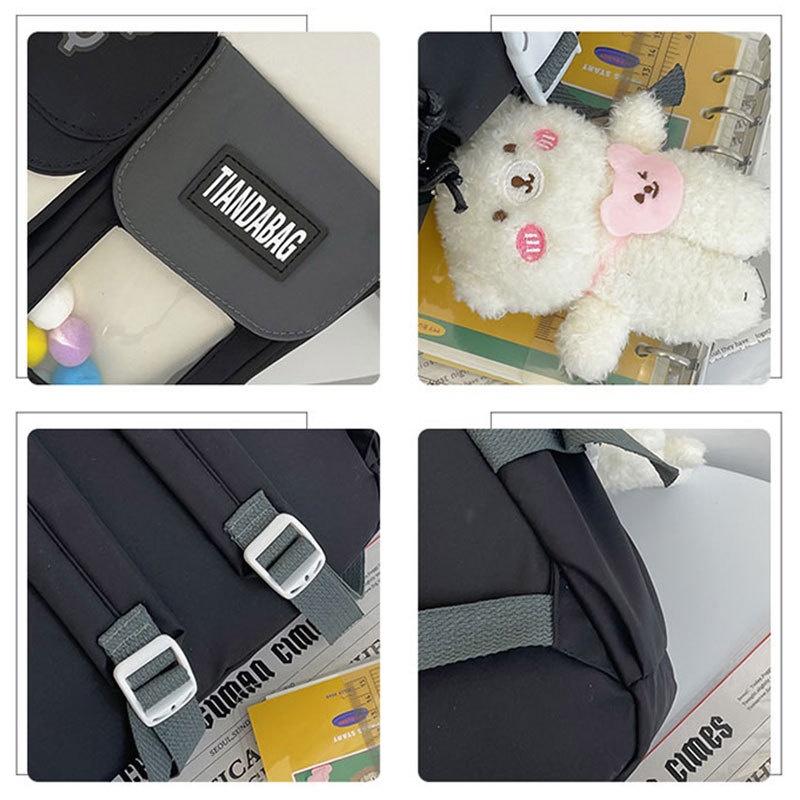 CATIMINI Ba Lô Học Sinh Sức Chứa Lớn Chất Liệu nylon Ghép Màu Tương Phản Hợp Thời Trang