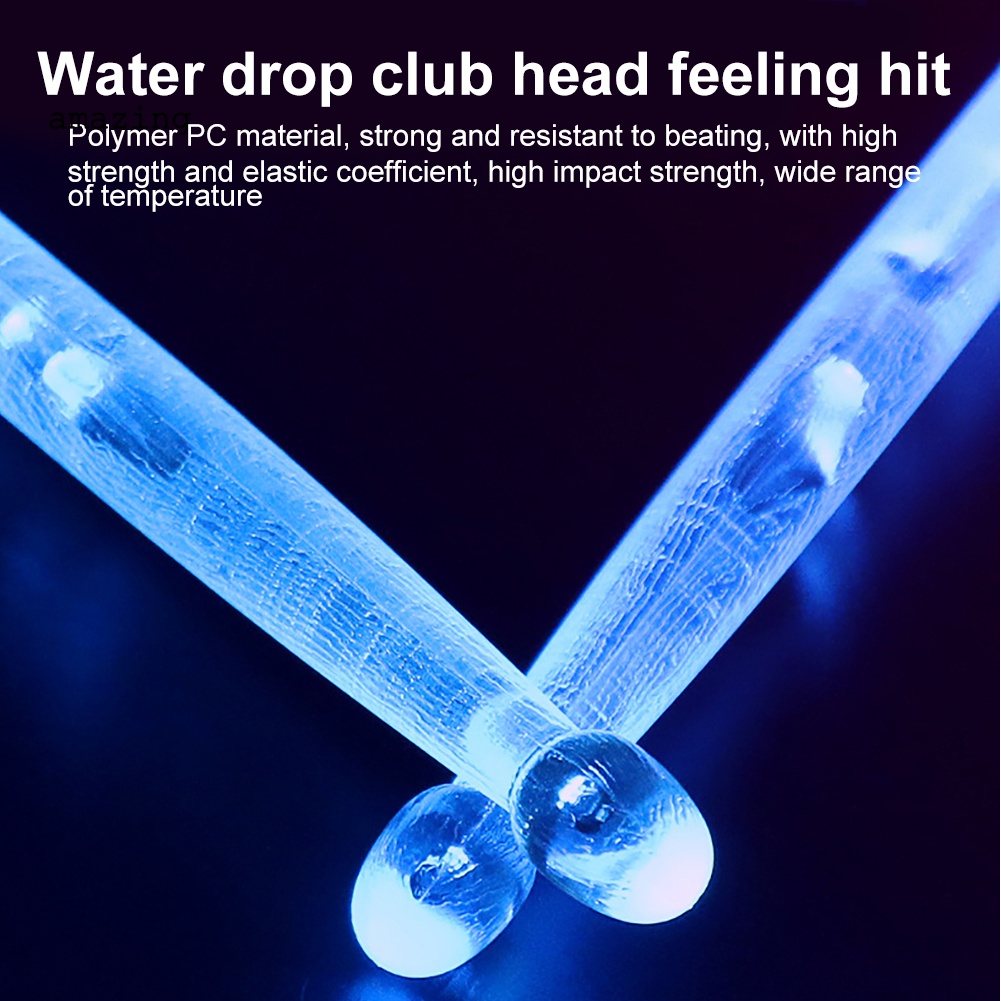 1 Cặp Dùi Gõ Trống Có Đèn LED Nhiều Màu 3 Chế Độ 7A / 5A