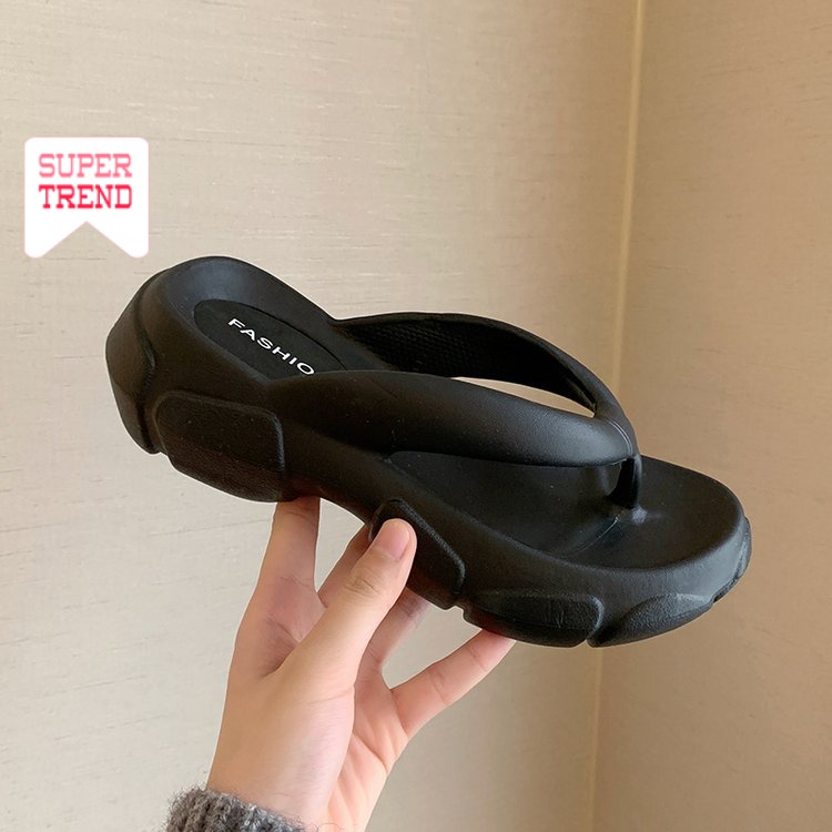 Dép Da PU Đế Xuồng Chống Trượt Thoải Mái Phong Cách Cổ Điển Thời Trang Mùa Hè Cho Nữ