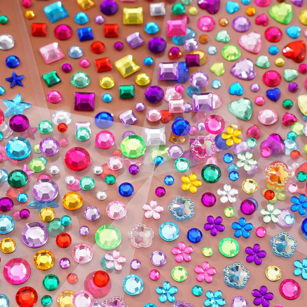 Sticker Đá Quý 3D Tự Dính Dùng Trang Trí Cho Trẻ Nhỏ J8V6