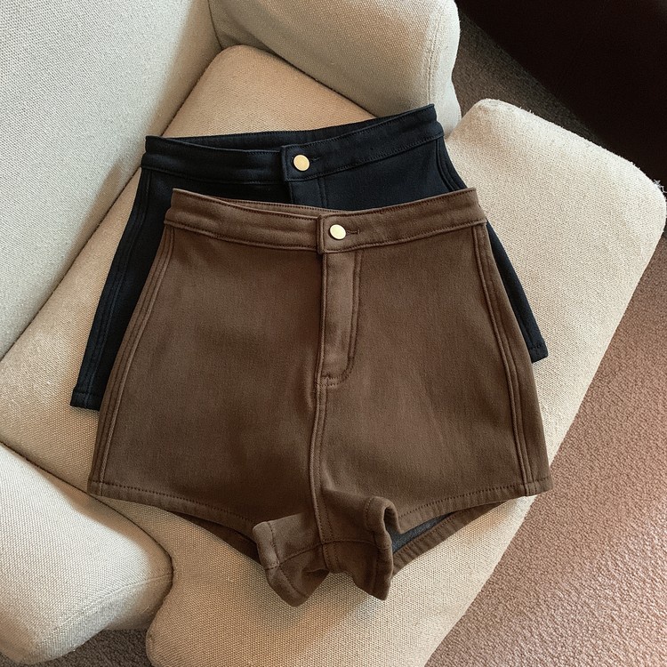 Quần Short Denim Lưng Cao Ống Rộng Phong Cách Mới 2023