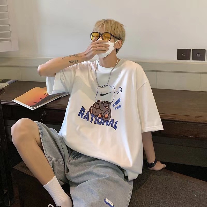 Áo Thun Tay Ngắn n 88-Classic Họa Tiết Gấu Hoạt Hình Thời Trang Cho Nam Và Nữ