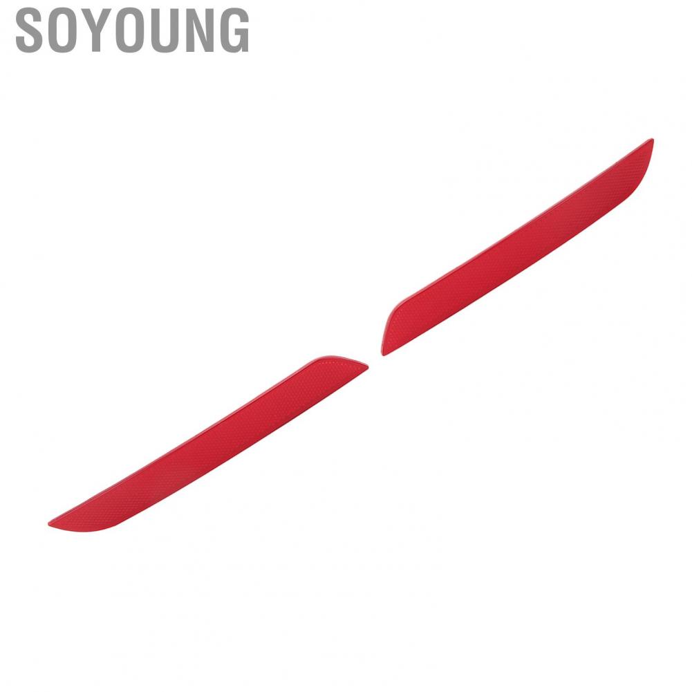 Soyoung Rear Bumper Reflector  OE Design Safe Warning Increased Visibility Long Service Life ABS 63147382233 2Pcs for 3 Series F30 Saloon 2011‑2015