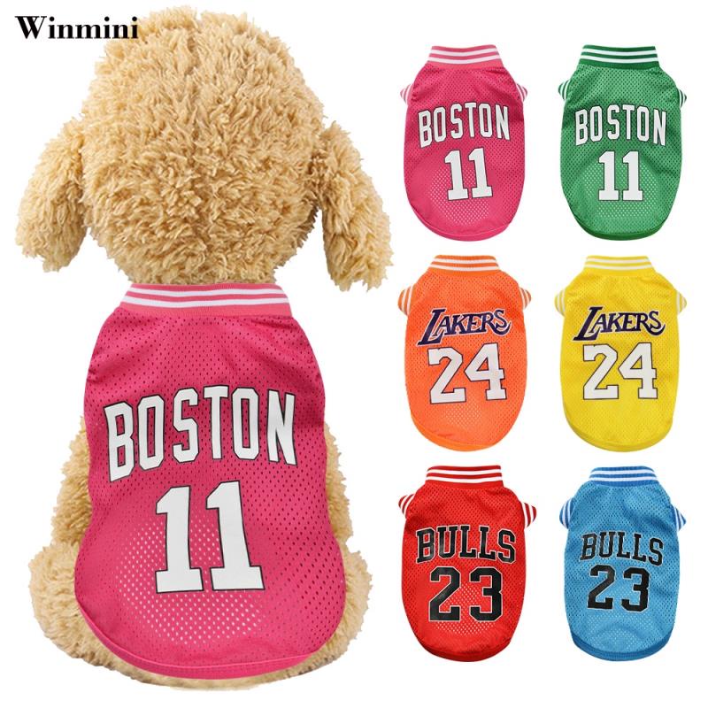 Áo hè cho thú cưng Ball 22 kiểu dáng bóng rổ cá tính, chất vải lưới tháng mát có hai màu