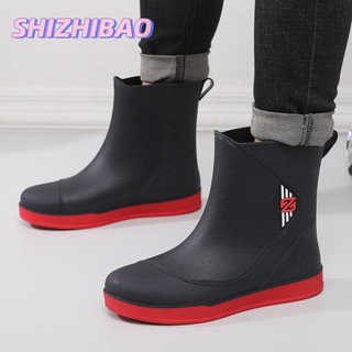 Ủng đi mưa SHIZHIBAO chất liệu nhựa chống trượt chống thấm nước thời trang cho nam