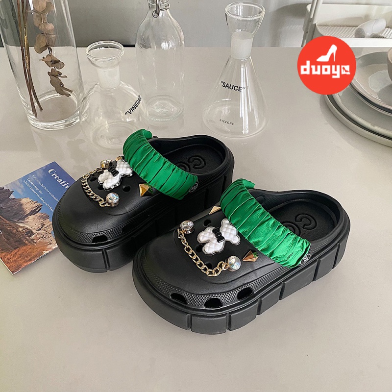 Dép Lê Đế Dày Có Lỗ Xỏ Ngón Chống Trượt Thời Trang Mùa Hè Hàng Mới Dành Cho Bạn Nữ 2022