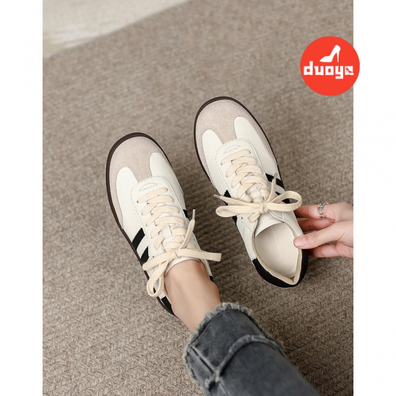 Duoya Giày Thể Thao Đế Dày Bằng Da Mềm Phù Hợp Với Mùa Xuân Thu Cho Nữ Giới