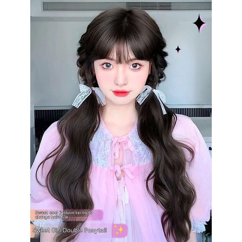 Dây Buộc Tóc Đuôi Ngựa Dài Tự Nhiên Phong Cách Ngọt Ngào Cho Nữ