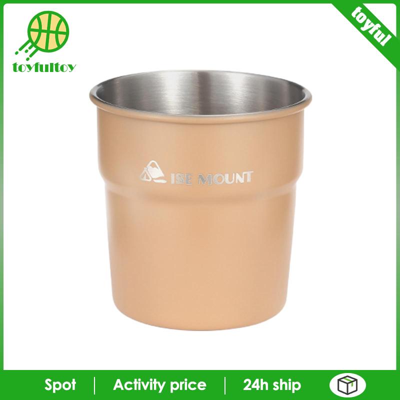 Cốc Uống Nước Bằng Thép Không Gỉ Gọn Nhẹ Tiện Dụng Mang Theo Du Lịch