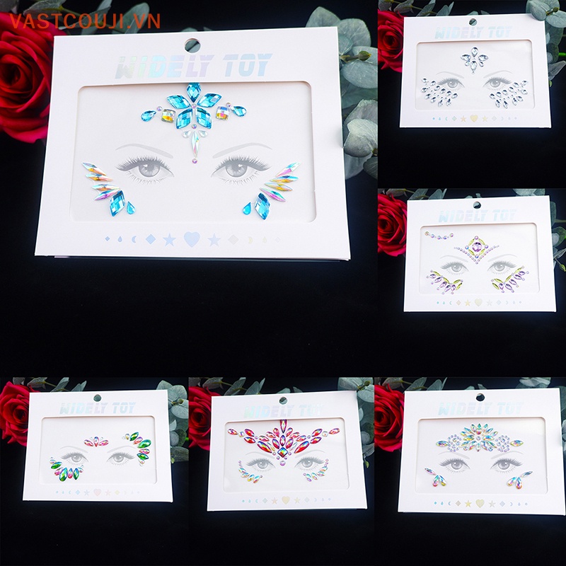 Đá Acrylic 3D Dán Mặt Và Cơ Thể Tạm Thời Trang Trí Tiệc Tùng DIY